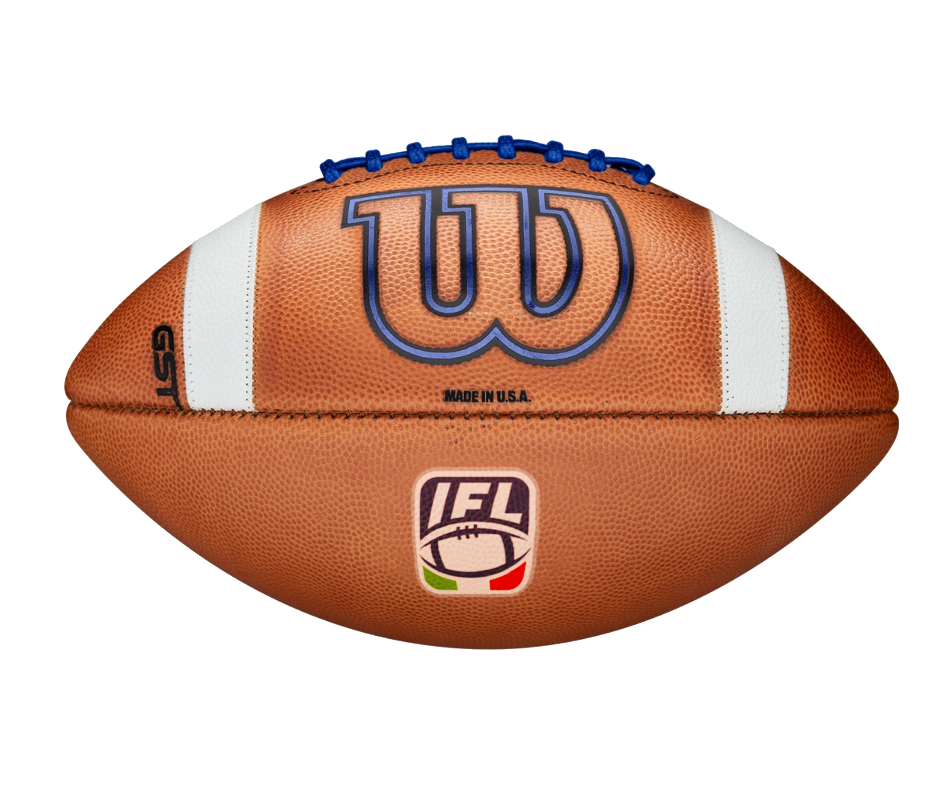 Wilson GST Official Prestige IFL Pallone Football Americano Pelle Naturale Blu